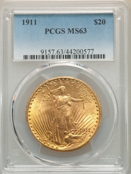 1911 $20 MS63 PCGS