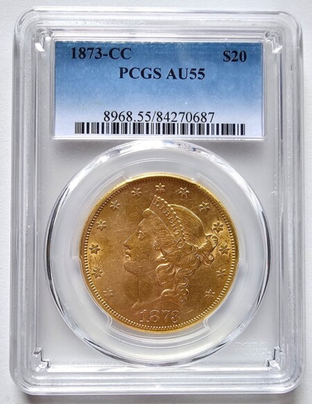 1873-CC $20 55 PCGS