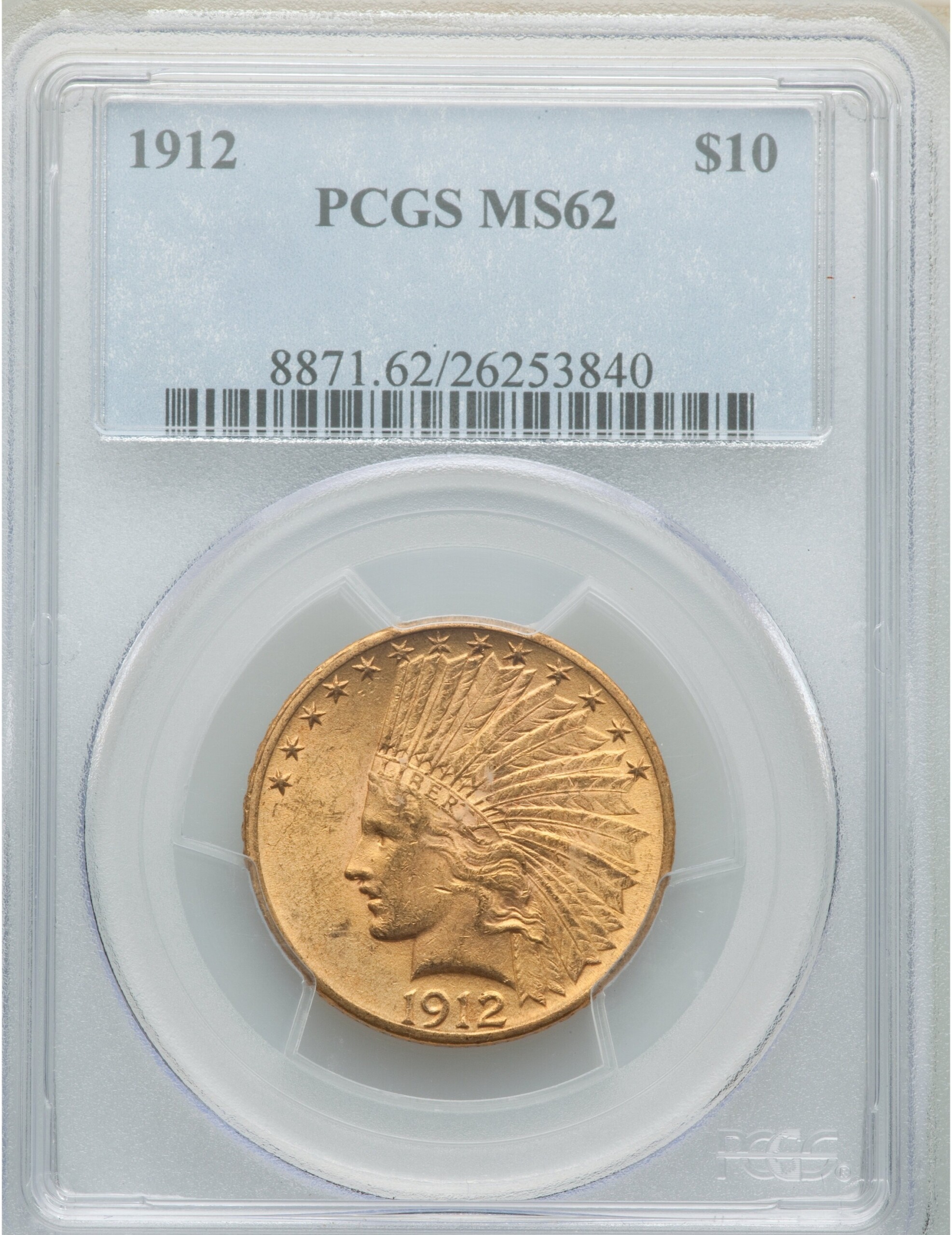 1912 $10 MS62 PCGS