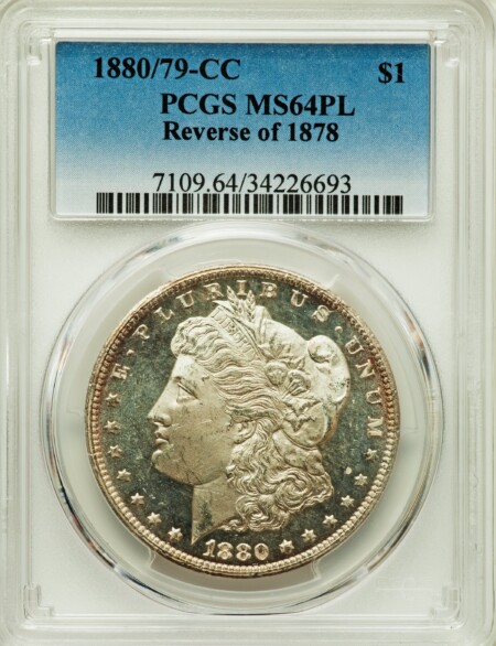 1880/79-CC S$1, PL Rev of 78 64 PCGS