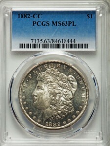 1882-CC S$1, PL 63 PCGS