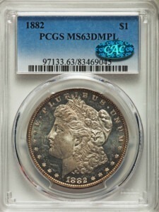 1882 S$1, DM 63 PCGS CAC