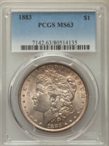 1883 S$1 63 PCGS