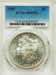 1885 S$1, PL 65 PCGS