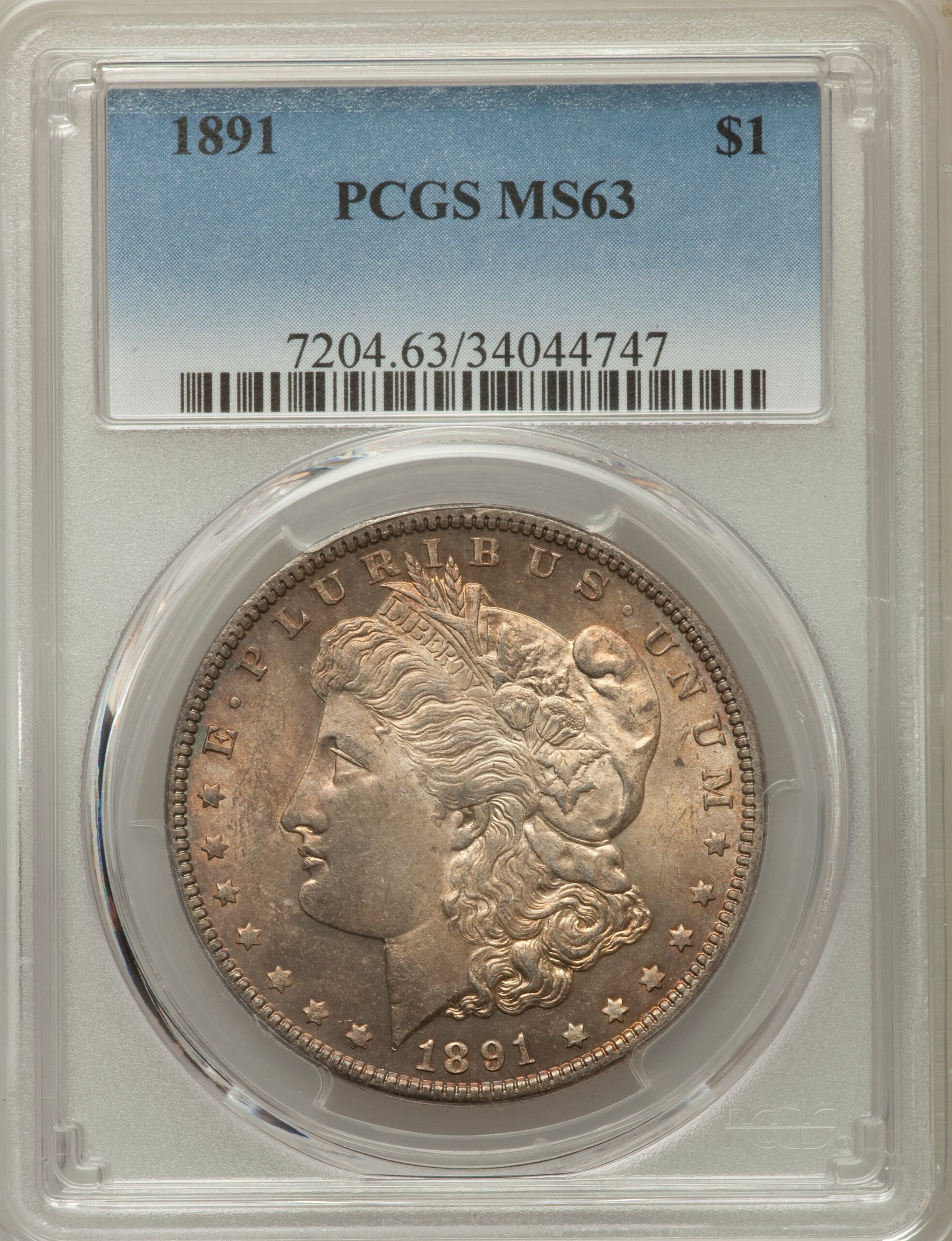 1891 S$1 63 PCGS