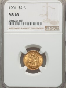 1901 $2 1/2 MS65 NGC