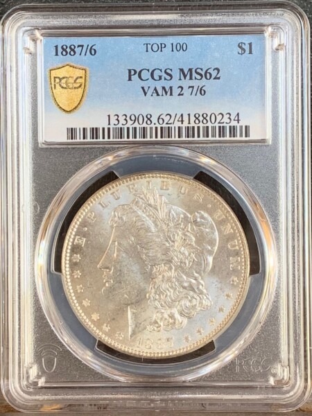 1887/6 S$1 62 PCGS Secure