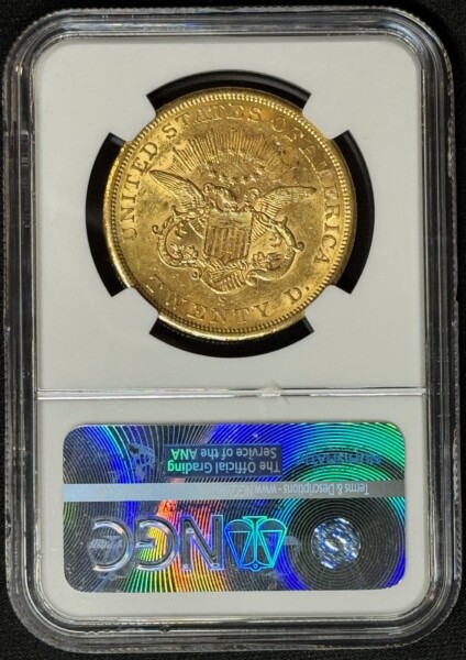 1857-S $20 58 NGC