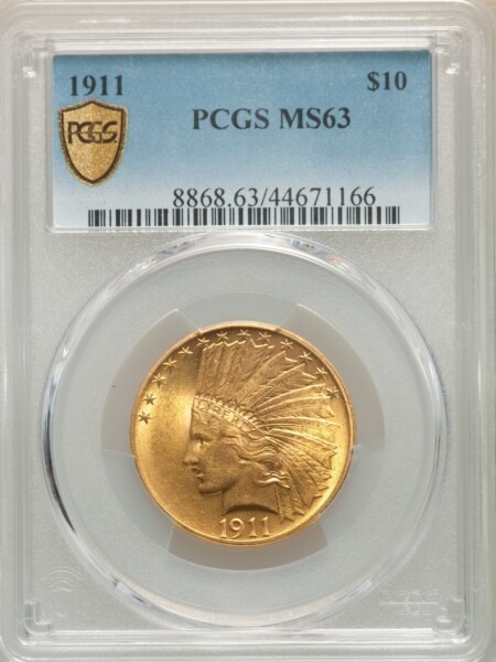 1911 $10 MS63 PCGS Secure