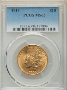 1914 $10 MS63 PCGS