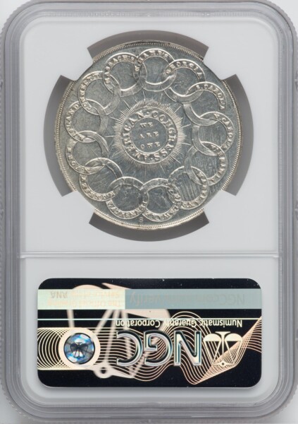 1776 Medal HK-852a Continental $ Silver - Restrike of 1876 67 NGC