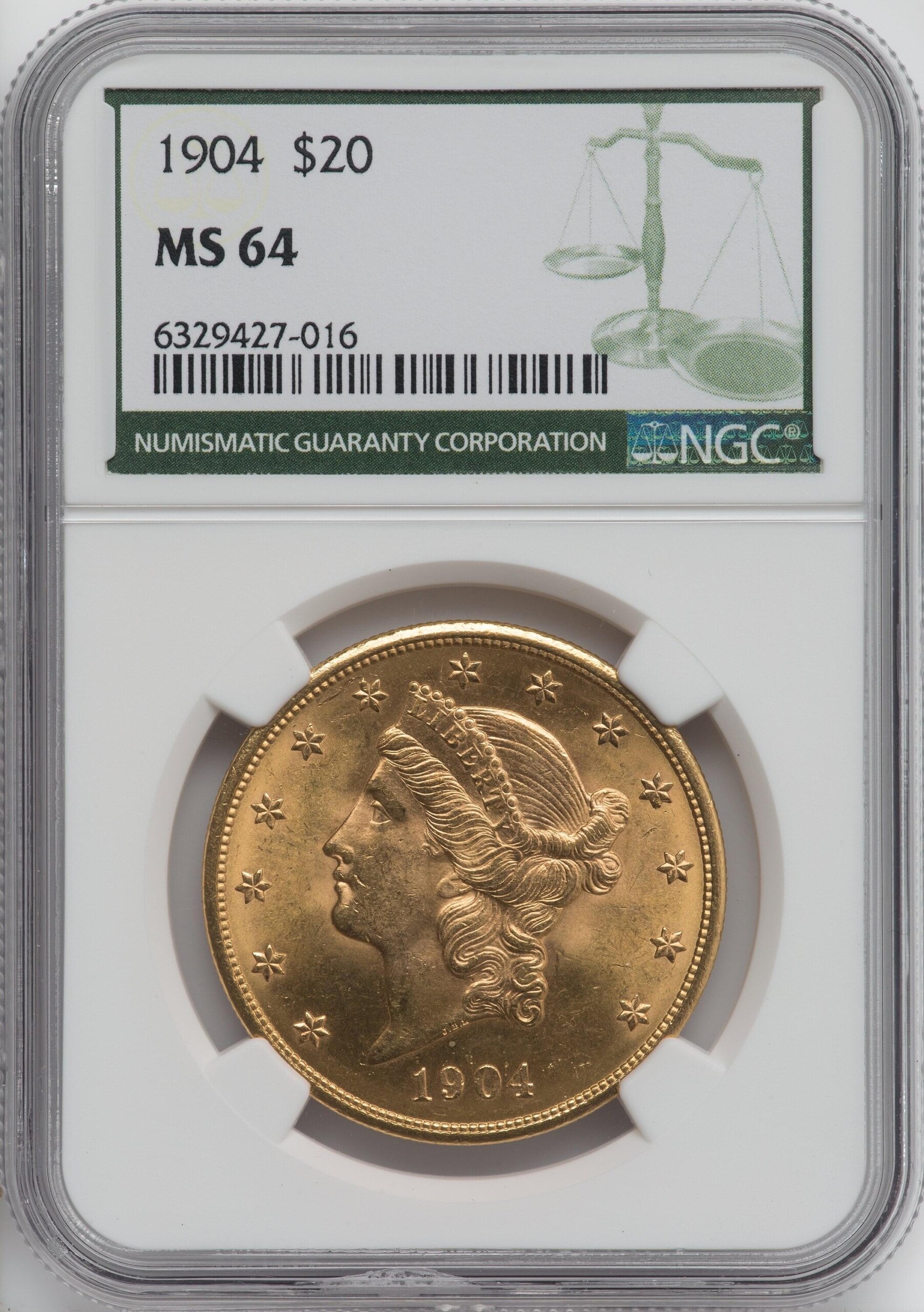 1904 $20 Liberty 64 NGC