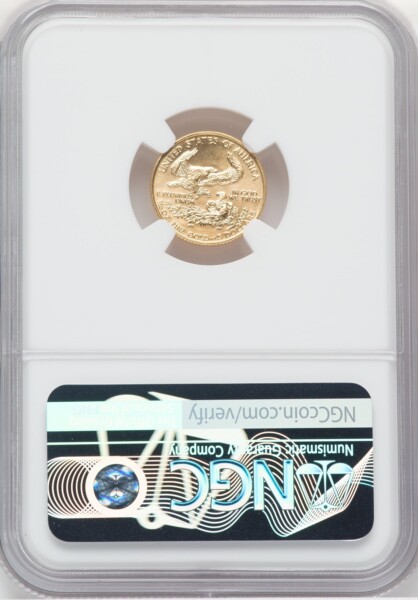 1992 $5 Tenth-Ounce Gold Eagle, MS 70 NGC