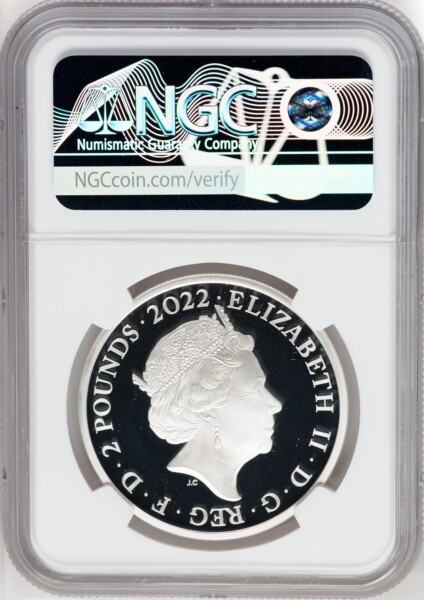 Elizabeth II silver Proof "King George I" 2 Pounds (1 oz) 2022 PR69  Ultra Cameo NGC, 69 NGC