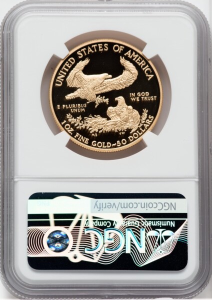 2010-W $50 One-Ounce Gold Eagle, PR DC 70 NGC
