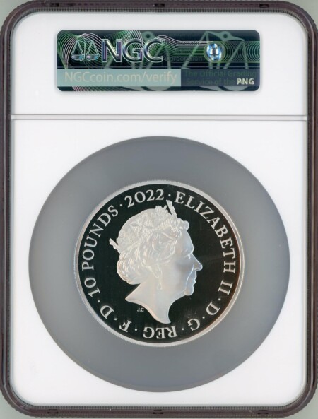 Elizabeth II silver Proof "King Edward VII" 10 Pounds (10 oz) 2022 PR70  Ultra Cameo NGC, 70 NGC