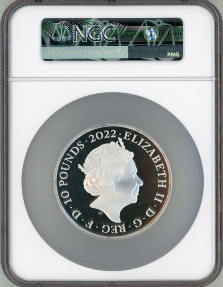 Elizabeth II silver Proof "King Edward VII" 10 Pounds 5 oz) 2022 PR70  Ultra Cameo NGC, 70 NGC
