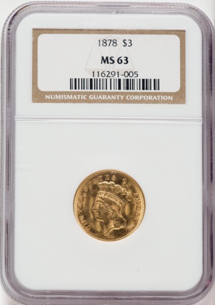 1878 $3 63 NGC