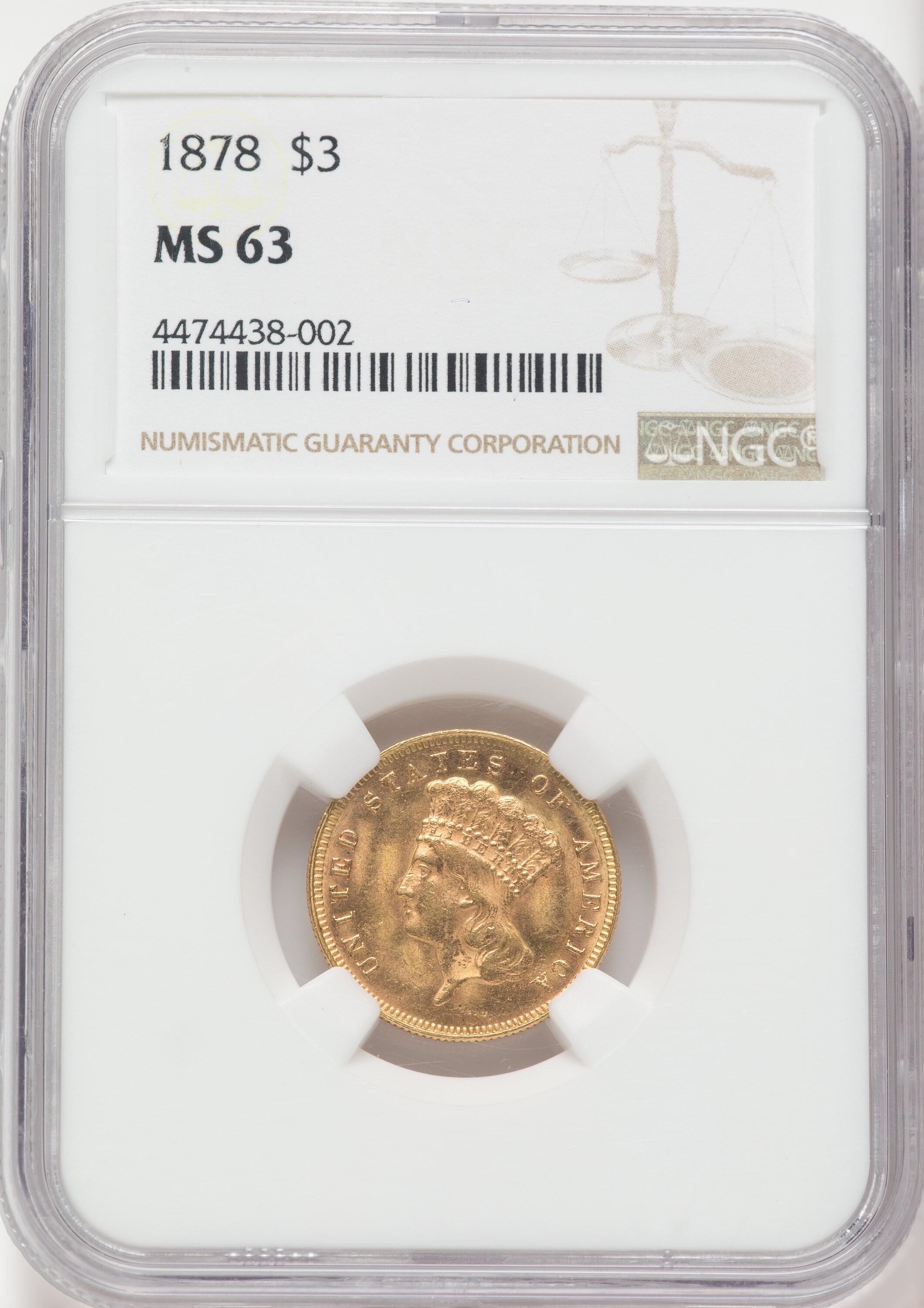 1878 $3 63 NGC