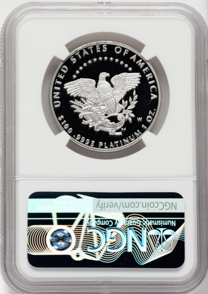 2005-W $100 One-Ounce Platinum Eagle, Statue of Liberty, PR, DC 70 NGC