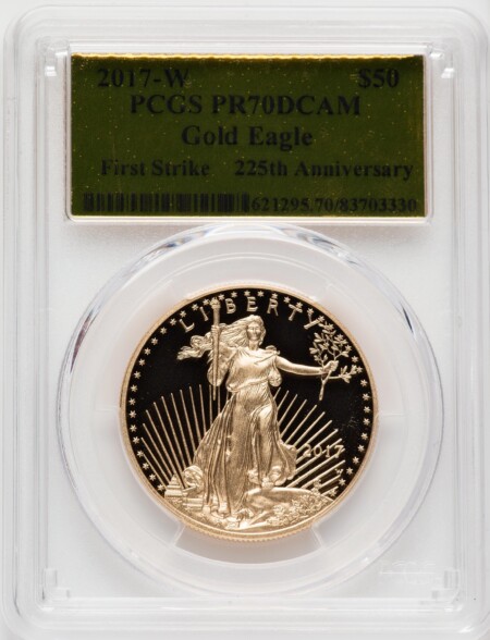 2017-W $50 One-Ounce Gold Eagle, First Strike, PR, DC 70 PCGS