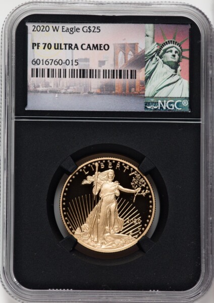 2020-W $25 Half-Ounce Gold Eagle, DC 70 NGC