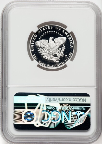 2005-W $50 Half-Ounce Platinum Eagle, Statue of Liberty, PR, DC 70 NGC