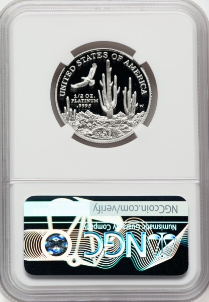 2001-W $50 Half-Ounce Platinum Eagle, PR, DC 70 NGC