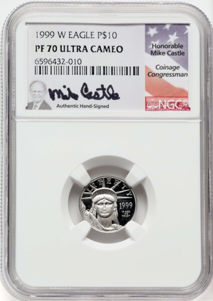 1999-W $10 Tenth-Ounce Platinum, PR, DC 70 NGC