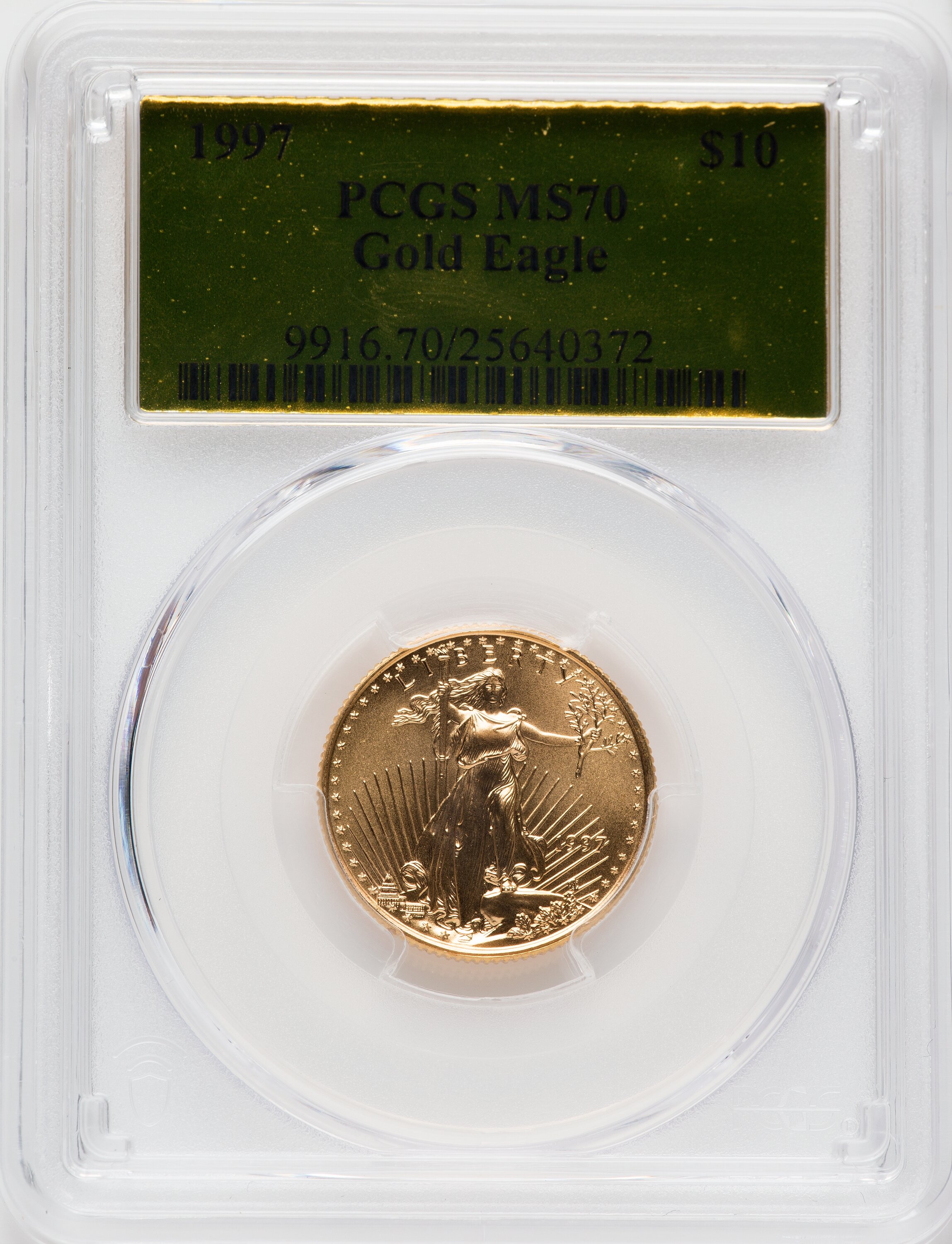 1997 $10 Quarter-Ounce Gold Eagle, MS 70 PCGS