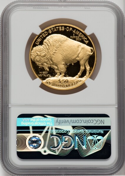 2007-W G$50 One-Ounce Gold Buffalo, .9999 Fine Gold, PR, DC 70 NGC