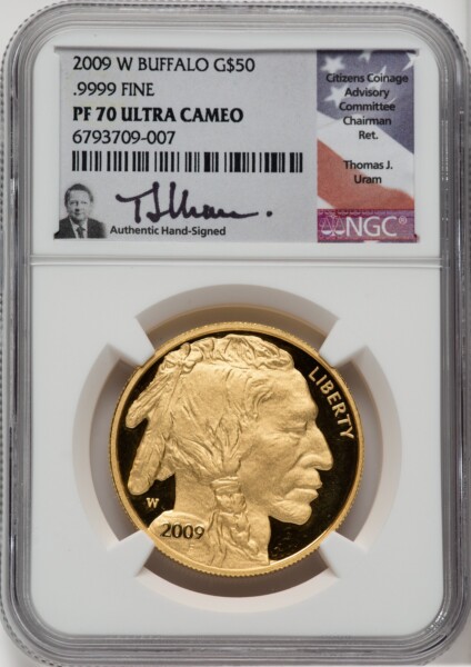 2009-W $50 One-Ounce Gold Buffalo, PR DC 70 NGC