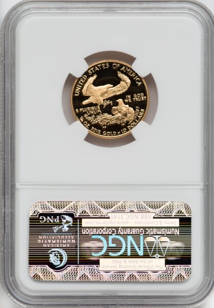 1992-P $10 Quarter-Ounce Gold Eagle, PR, DC 70 NGC