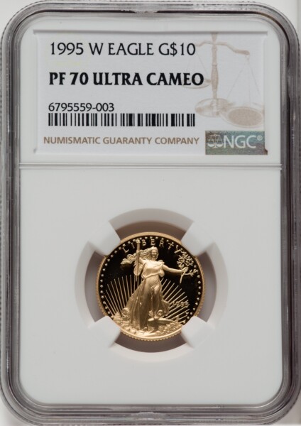 1995-W $10 Quarter-Ounce Gold Eagle, PR, DC 70 NGC