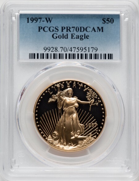 1997-W $50 One-Ounce Gold Eagle, DC 70 PCGS