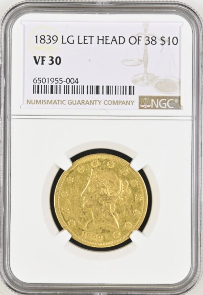 1839/8 $10 30 NGC