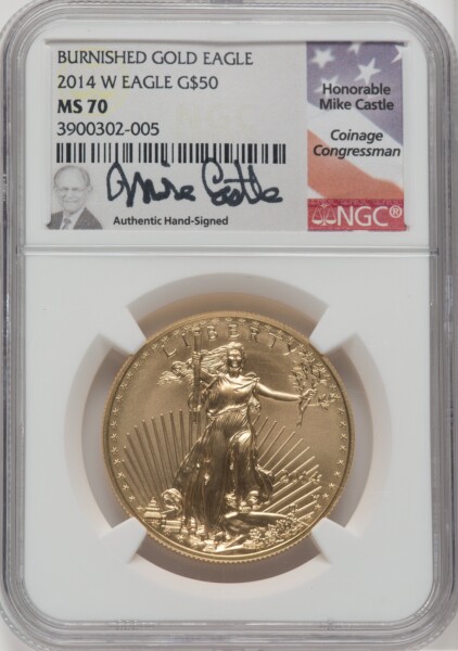 2014-W $50 One-Ounce Gold Eagle, SP 70 NGC