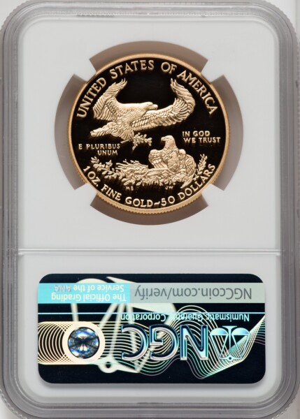 2017-W $50 One-Ounce Gold Eagle, PR DC 70 NGC