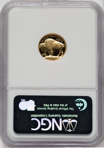 2008-W $5 Tenth-Ounce Gold Buffalo, First Strike, PR DC 70 NGC