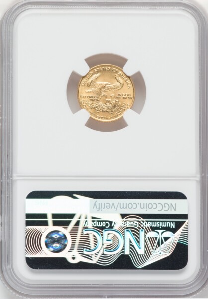 1987 $5 Tenth-Ounce Gold Eagle, MS 70 NGC
