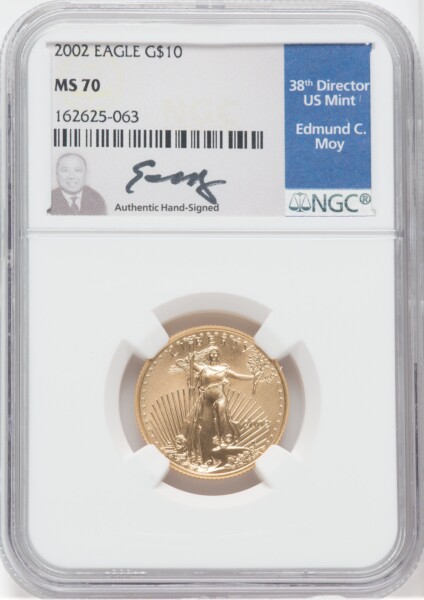 2002 $10 Quarter-Ounce Gold Eagle, MS 70 NGC