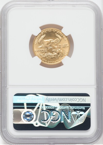1987 $10 Quarter-Ounce Gold Eagle, MS 70 NGC