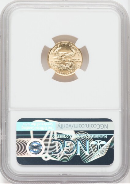 1988 $5 Tenth-Ounce Gold Eagle, MS 70 NGC