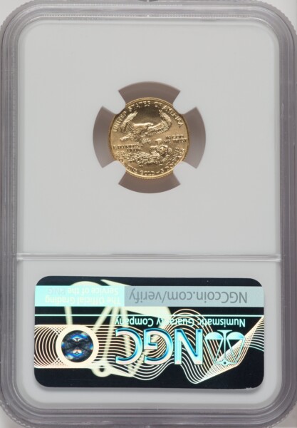 1990 $5 Tenth-Ounce Gold Eagle, MS 70 NGC