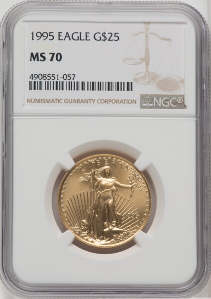 1995 $25 Half-Ounce Gold Eagle, MS NGC