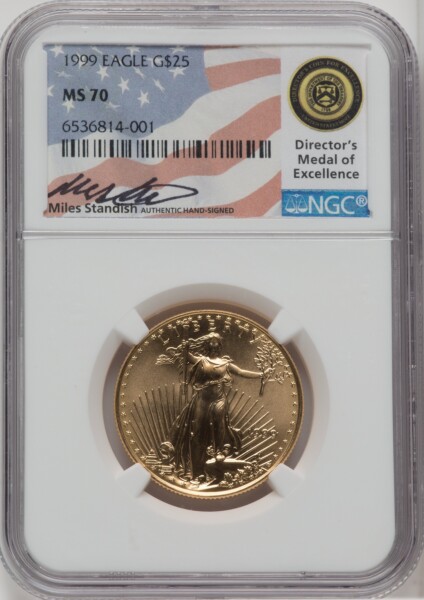 1999 $25 Half-Ounce Gold Eagle, MS NGC