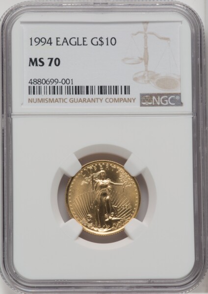 1994 $10 Quarter-Ounce Gold Eagle, MS NGC