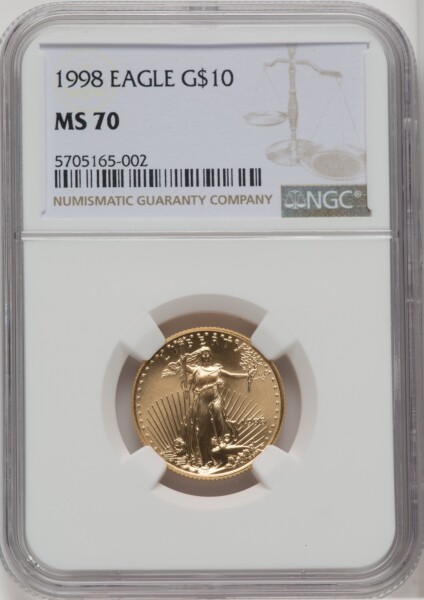 1998 $10 Quarter-Ounce Gold Eagle, MS NGC