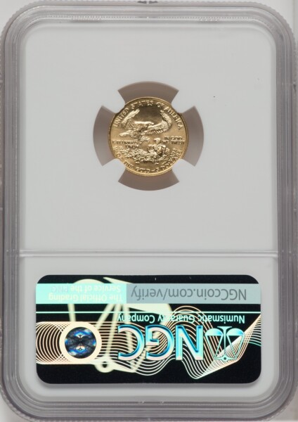 1990 $5 Tenth-Ounce Gold Eagle, MS NGC