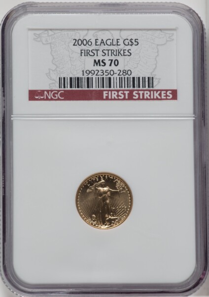 2006 $5 Tenth-Ounce Gold Eagle, First Strike, MS NGC